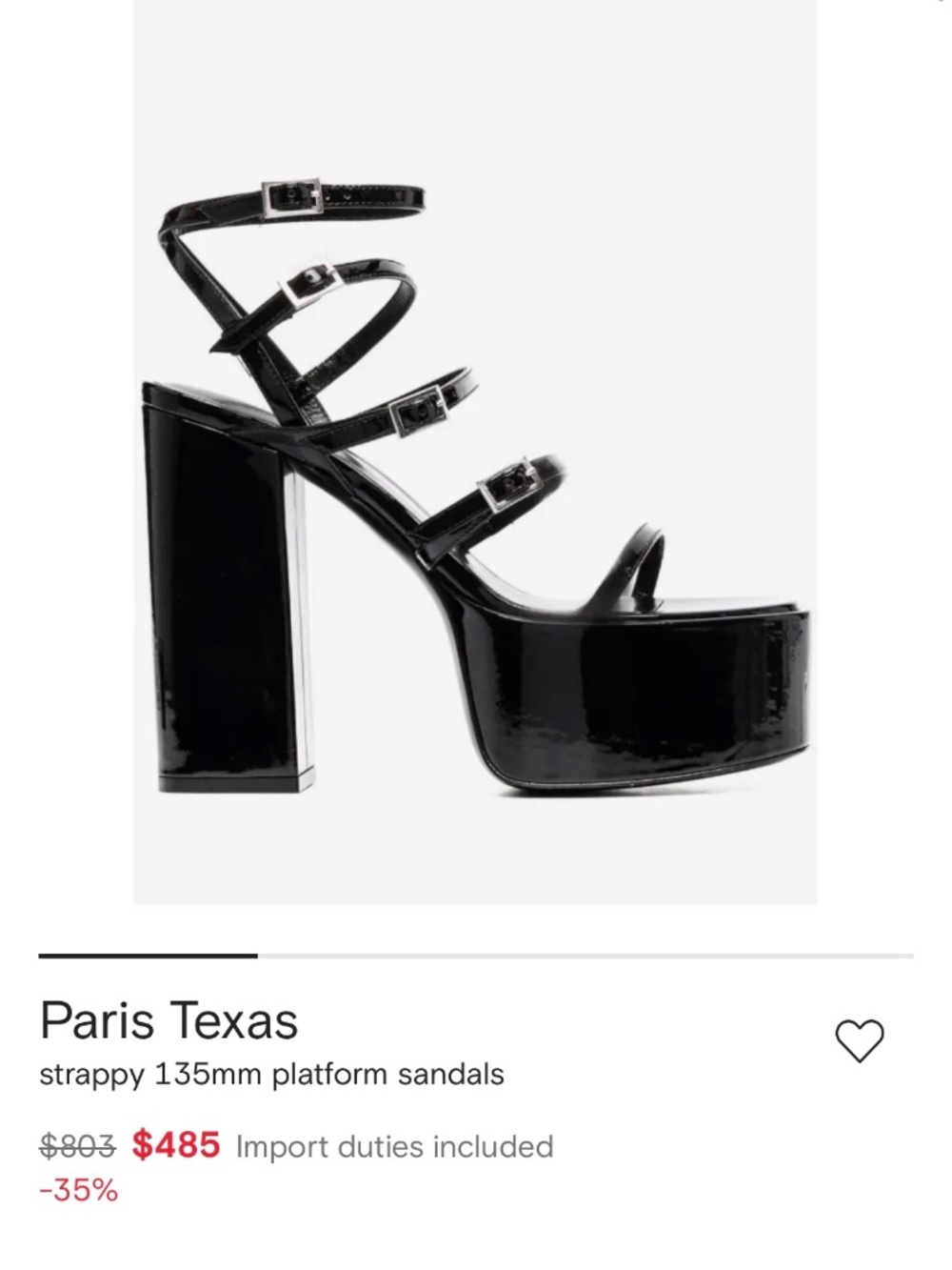 Paris Texas Strappy Platform Heels